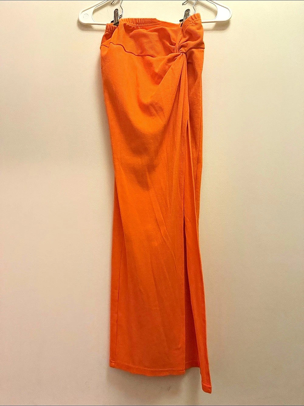 Orange Wrap Maxi Skirt Like New